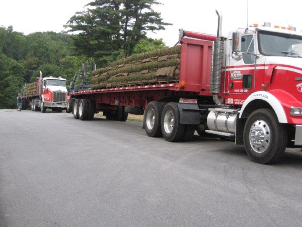 red truck sod delivery