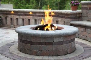 fire pit from stone