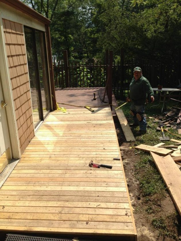 wood deck building Ridgefield, Connecticut