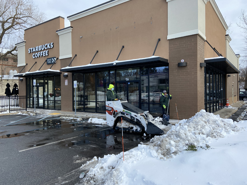 Commercial snow removal at the local starbucksCommercial snow removal at the local starbucks_840jpg