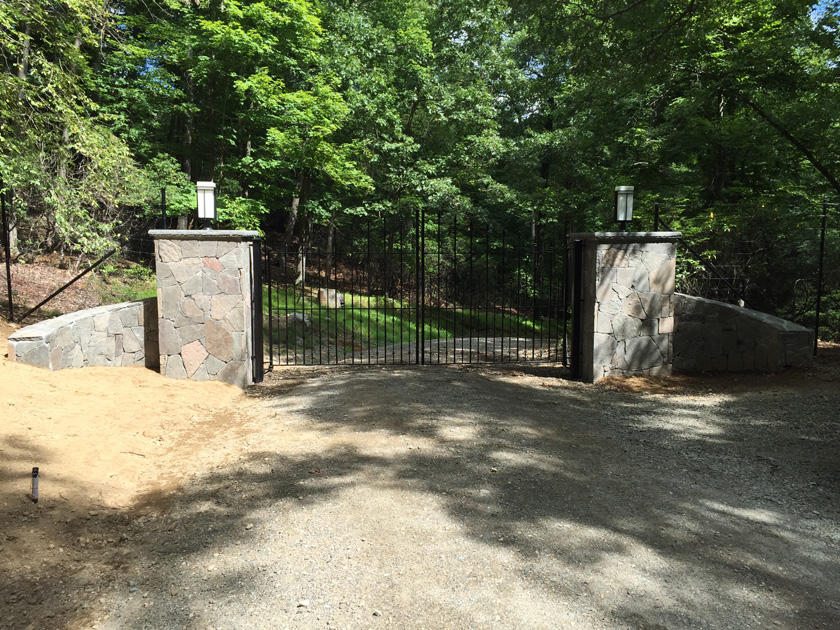 Natural stone front gate projectNatural stone front gate project_840jpg
